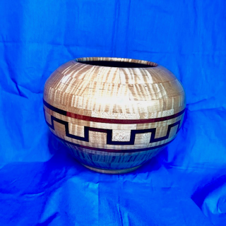Dan Stowers - Segmented Bowl Curly Maple and Purple Heart